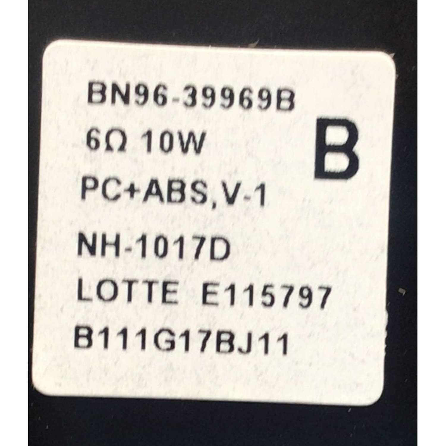 KIT DE BOCINAS PARA TV SAMSUNG (2 PZ) / NUMERO DE PARTE BN96-39969B / BN63-19508A001 / 6Ω 10W / B111G17BJ11 / BN9639969B / MODELO QN85LS03AAFXZA AA03	 - Imagen 2